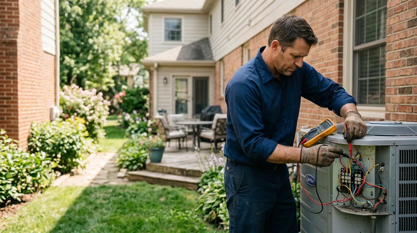 HVAC technician working near Saint Paris, OH